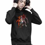 Fashion, accesorii si bijuterii - Copii - Imbracaminte copii - Pulovere si hanorace copii - Hanorac Copii Baieti Alice Fnaf Stranger Things Horror Madness, negru, marime XS Copii - Infinity.ro