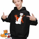 Fashion, accesorii si bijuterii - Copii - Imbracaminte copii - Pulovere si hanorace copii - Hanorac Copii Baieti Pisicile Aristocrate Ducesa Omalley, negru, marime XS Copii - Infinity.ro