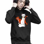 Fashion, accesorii si bijuterii - Copii - Imbracaminte copii - Pulovere si hanorace copii - Hanorac Copii Baieti Pisicile Aristocrate Ducesa Omalley, negru, marime XS Copii - Infinity.ro