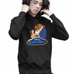 Fashion, accesorii si bijuterii - Copii - Imbracaminte copii - Pulovere si hanorace copii - Hanorac Copii Baieti Frumoasa si Bestia Love, negru, marime XS Copii - Infinity.ro