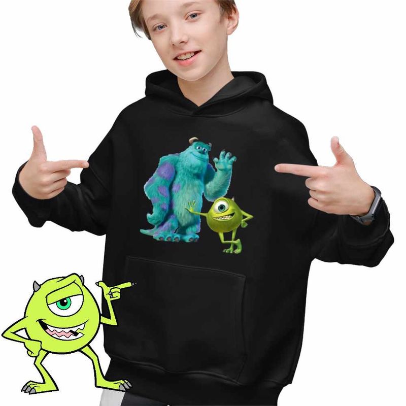Fashion, accesorii si bijuterii - Copii - Imbracaminte copii - Pulovere si hanorace copii - Hanorac Copii Baieti Monsters James Mike, negru, marime XS Copii - Infinity.ro