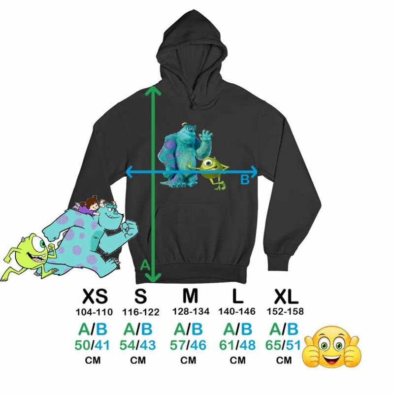Fashion, accesorii si bijuterii - Copii - Imbracaminte copii - Pulovere si hanorace copii - Hanorac Copii Baieti Monsters James Mike, negru, marime XS Copii - Infinity.ro