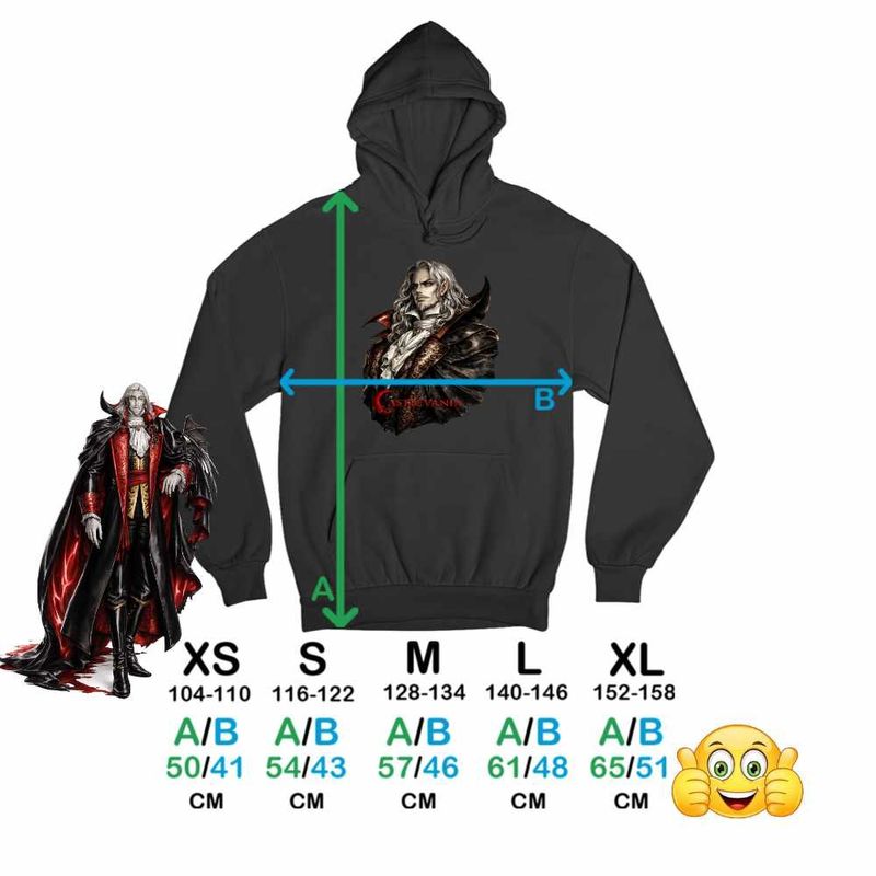 Fashion, accesorii si bijuterii - Copii - Imbracaminte copii - Pulovere si hanorace copii - Hanorac Copii Baieti Castlevania Conte Dracula, negru, marime XS Copii - Infinity.ro