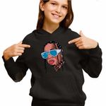 Fashion, accesorii si bijuterii - Copii - Imbracaminte copii - Pulovere si hanorace copii - Hanorac Copii Fete Tyga Hip Hop Vibe, negru, marime XS Copii - Infinity.ro