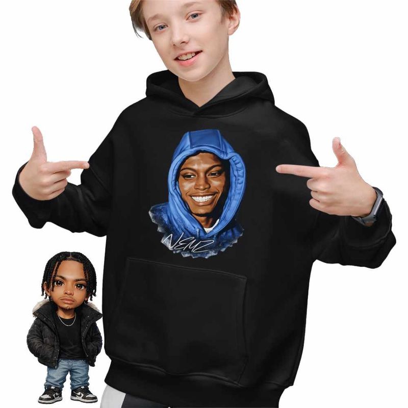 Fashion, accesorii si bijuterii - Copii - Imbracaminte copii - Pulovere si hanorace copii - Hanorac Copii Baieti Nemzzz Hip Hop Party, negru, marime XS Copii - Infinity.ro