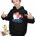 Fashion, accesorii si bijuterii - Copii - Imbracaminte copii - Pulovere si hanorace copii - Hanorac Copii Baieti Frumoasa si Bestia Print, negru, marime XS Copii - Infinity.ro