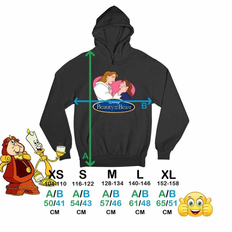 Fashion, accesorii si bijuterii - Copii - Imbracaminte copii - Pulovere si hanorace copii - Hanorac Copii Baieti Frumoasa si Bestia Print, negru, marime XS Copii - Infinity.ro