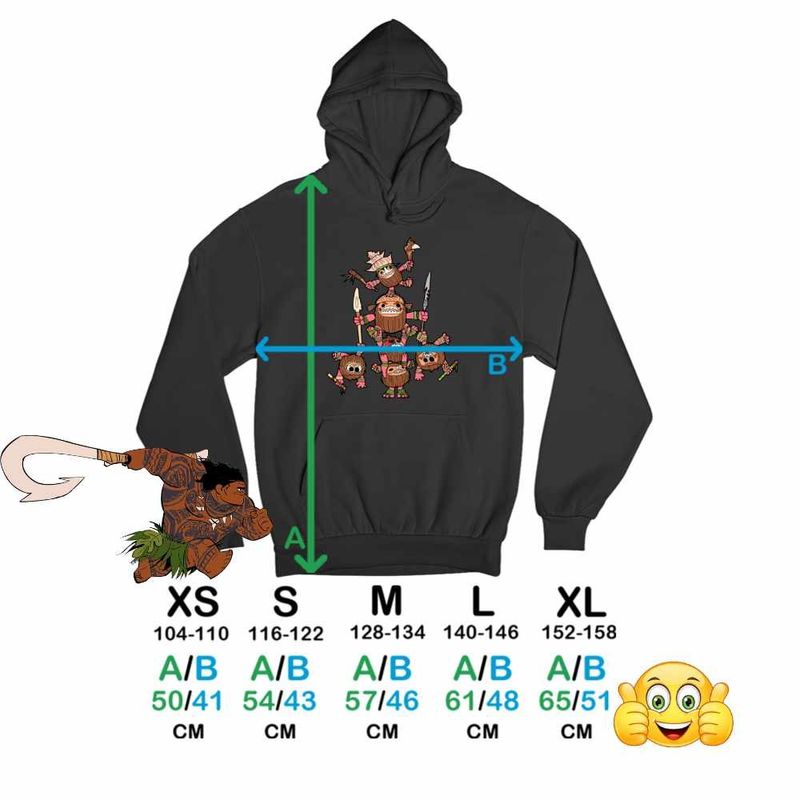 Fashion, accesorii si bijuterii - Copii - Imbracaminte copii - Pulovere si hanorace copii - Hanorac Copii Baieti Kakamora Moana Vaiana, negru, marime XS Copii - Infinity.ro