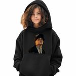 Fashion, accesorii si bijuterii - Copii - Imbracaminte copii - Pulovere si hanorace copii - Hanorac Copii Fete Ski Mask Slump God Rap Vibe, negru, marime XS Copii - Infinity.ro