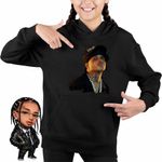 Fashion, accesorii si bijuterii - Copii - Imbracaminte copii - Pulovere si hanorace copii - Hanorac Copii Fete Ski Mask Slump God Rap Vibe, negru, marime XS Copii - Infinity.ro