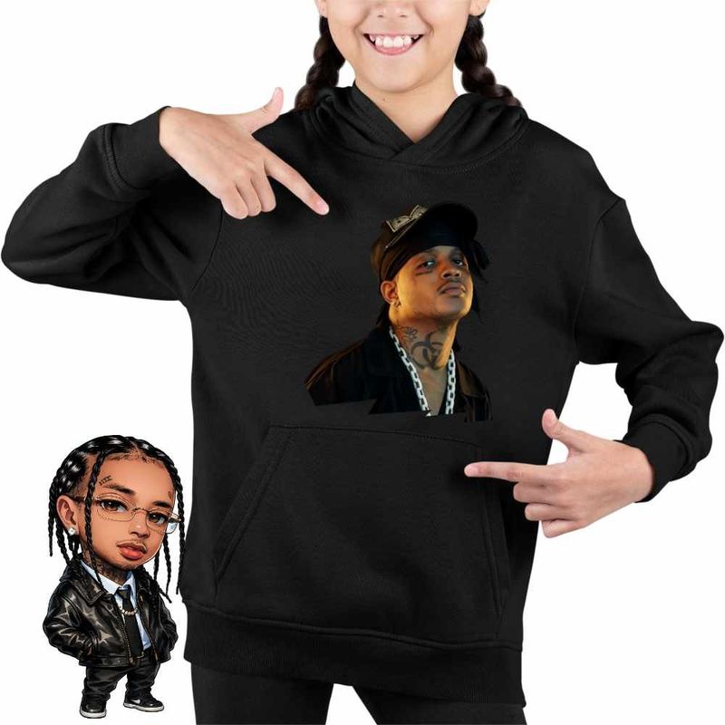 Fashion, accesorii si bijuterii - Copii - Imbracaminte copii - Pulovere si hanorace copii - Hanorac Copii Fete Ski Mask Slump God Rap Vibe, negru, marime XS Copii - Infinity.ro