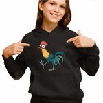 Fashion, accesorii si bijuterii - Copii - Imbracaminte copii - Pulovere si hanorace copii - Hanorac Copii Fete Heihei Moana Vaiana Cocos, negru, marime XS Copii - Infinity.ro