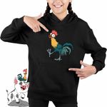 Fashion, accesorii si bijuterii - Copii - Imbracaminte copii - Pulovere si hanorace copii - Hanorac Copii Fete Heihei Moana Vaiana Cocos, negru, marime XS Copii - Infinity.ro