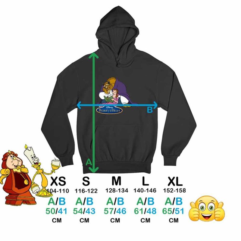 Fashion, accesorii si bijuterii - Copii - Imbracaminte copii - Pulovere si hanorace copii - Hanorac Copii Fete Frumoasa si Bestia Povesti, negru, marime XS Copii - Infinity.ro