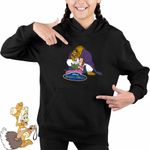 Fashion, accesorii si bijuterii - Copii - Imbracaminte copii - Pulovere si hanorace copii - Hanorac Copii Fete Frumoasa si Bestia Povesti, negru, marime XS Copii - Infinity.ro