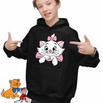 Fashion, accesorii si bijuterii - Copii - Imbracaminte copii - Pulovere si hanorace copii - Hanorac Copii Baieti Pisicile Aristocrate Marie Pisicuta, negru, marime XS Copii - Infinity.ro