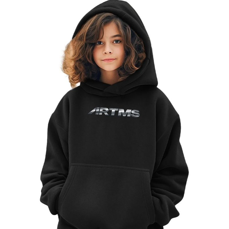 Fashion, accesorii si bijuterii - Copii - Imbracaminte copii - Pulovere si hanorace copii - Hanorac Copii Fete Artms Merch K-pop, negru, marime XS Copii - Infinity.ro