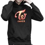 Fashion, accesorii si bijuterii - Copii - Imbracaminte copii - Pulovere si hanorace copii - Hanorac Copii Baieti Twice Kpop Party Merch, negru, marime XS Copii - Infinity.ro