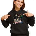 Fashion, accesorii si bijuterii - Copii - Imbracaminte copii - Pulovere si hanorace copii - Hanorac Copii Fete Kpop Enhypen Cartoon Merch, negru, marime XS Copii - Infinity.ro