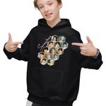 Fashion, accesorii si bijuterii - Copii - Imbracaminte copii - Pulovere si hanorace copii - Hanorac Copii Baieti Seventeen Merch Kpop, negru, marime XS Copii - Infinity.ro