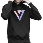Fashion, accesorii si bijuterii - Copii - Imbracaminte copii - Pulovere si hanorace copii - Hanorac Copii Baieti Seventeen Kpop Mingyu Merch, negru, marime XS Copii - Infinity.ro