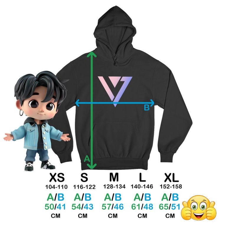 Fashion, accesorii si bijuterii - Copii - Imbracaminte copii - Pulovere si hanorace copii - Hanorac Copii Baieti Seventeen Kpop Mingyu Merch, negru, marime XS Copii - Infinity.ro