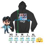 Fashion, accesorii si bijuterii - Copii - Imbracaminte copii - Pulovere si hanorace copii - Hanorac Copii Fete Itzy Kpop Merch, negru, marime XS Copii - Infinity.ro