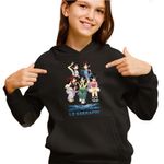 Fashion, accesorii si bijuterii - Copii - Imbracaminte copii - Pulovere si hanorace copii - Hanorac Copii Fete Le Sserafim Kpop Serafim Merch, negru, marime XS Copii - Infinity.ro