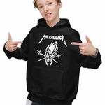 Fashion, accesorii si bijuterii - Copii - Imbracaminte copii - Pulovere si hanorace copii - Hanorac Copii Baieti Metallica Merch Skeleton, negru, marime XS Copii - Infinity.ro
