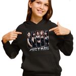 Fashion, accesorii si bijuterii - Copii - Imbracaminte copii - Pulovere si hanorace copii - Hanorac Copii Fete Artms Kpop Party Merch, negru, marime XS Copii - Infinity.ro
