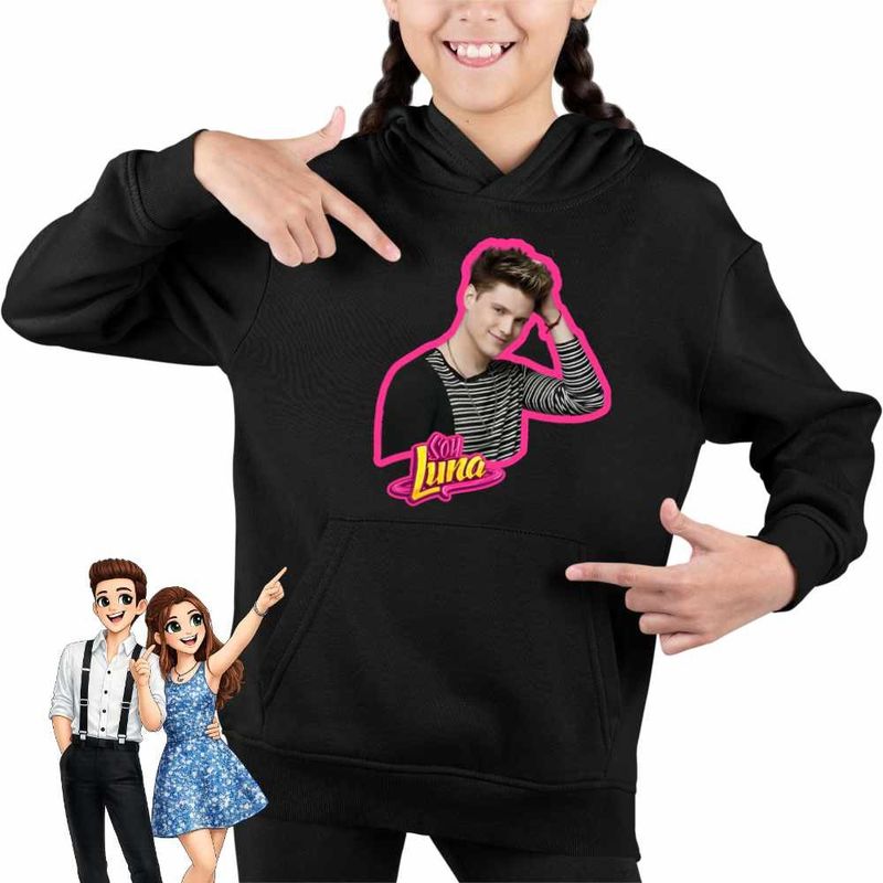 Fashion, accesorii si bijuterii - Copii - Imbracaminte copii - Pulovere si hanorace copii - Hanorac Copii Fete Soy Luna Nicolas Navarro, negru, marime XS Copii - Infinity.ro