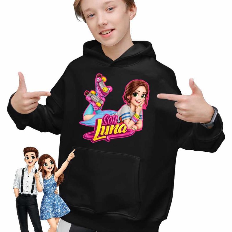 Fashion, accesorii si bijuterii - Copii - Imbracaminte copii - Pulovere si hanorace copii - Hanorac Copii Baieti Soy Luna Patine Karol Sevilla, negru, marime XS Copii - Infinity.ro