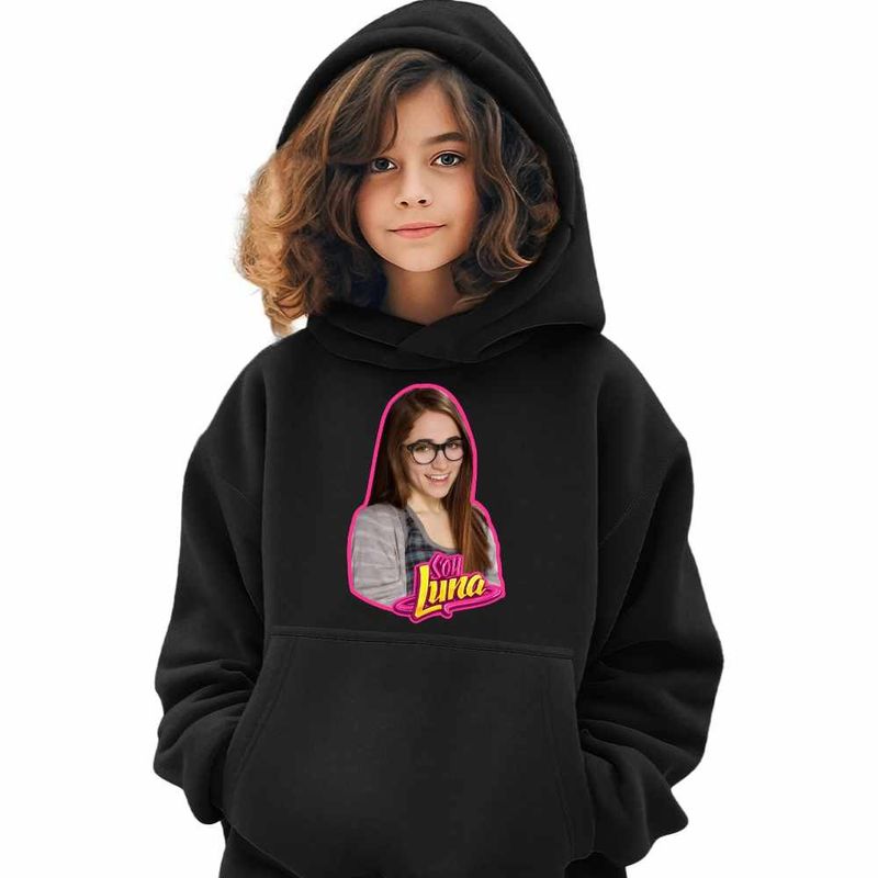 Fashion, accesorii si bijuterii - Copii - Imbracaminte copii - Pulovere si hanorace copii - Hanorac Copii Fete Soy Luna Nina Simonetti, negru, marime XS Copii - Infinity.ro