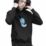 Fashion, accesorii si bijuterii - Copii - Imbracaminte copii - Pulovere si hanorace copii - Hanorac Copii Baieti Aladdin Genie Duh Lampa Fermecata Alibaba, negru, marime XS Copii - Infinity.ro