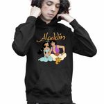 Fashion, accesorii si bijuterii - Copii - Imbracaminte copii - Pulovere si hanorace copii - Hanorac Copii Baieti Aladdin Jasmine Covor Fermecat Printesa, negru, marime XS Copii - Infinity.ro