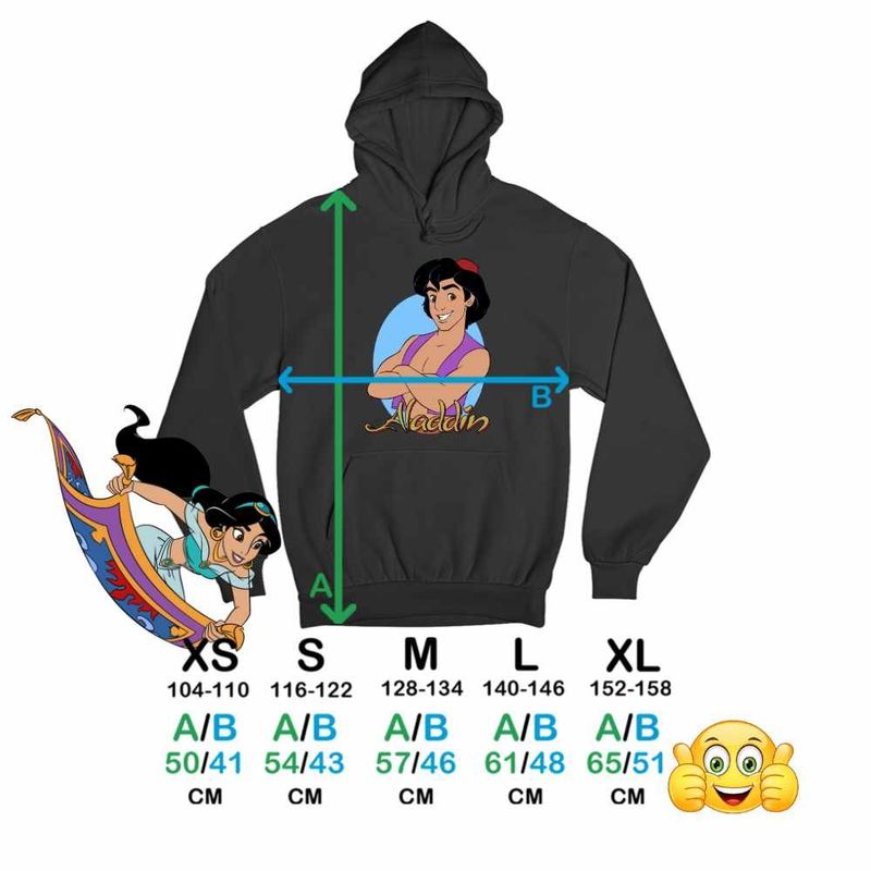 Fashion, accesorii si bijuterii - Copii - Imbracaminte copii - Pulovere si hanorace copii - Hanorac Copii Baieti Aladdin Ali Baba O mie si una de nopti Aladin, negru, marime XS Copii - Infinity.ro