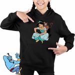 Fashion, accesorii si bijuterii - Copii - Imbracaminte copii - Pulovere si hanorace copii - Hanorac Copii Fete Aladdin Jasmine Abu Maimuta Aladin, negru, marime XS Copii - Infinity.ro