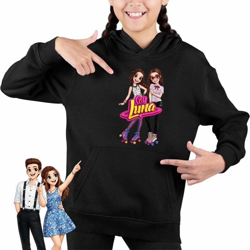 Fashion, accesorii si bijuterii - Copii - Imbracaminte copii - Pulovere si hanorace copii - Hanorac Copii Fete Soy Luna Nina Best Friends, negru, marime XS Copii - Infinity.ro