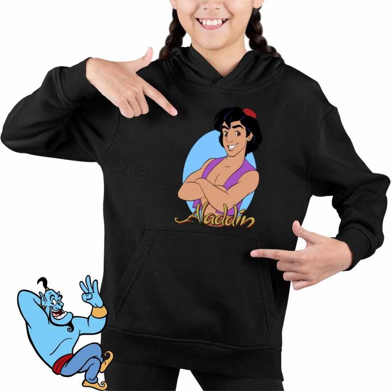 Fashion, accesorii si bijuterii - Copii - Imbracaminte copii - Pulovere si hanorace copii - Hanorac Copii Fete Aladdin Ali Baba O mie si una de nopti Aladin, negru, marime XS Copii - Infinity.ro