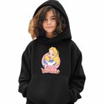 Fashion, accesorii si bijuterii - Copii - Imbracaminte copii - Pulovere si hanorace copii - Hanorac Copii Fete Alice Tara Minunilor , negru, marime XS Copii - Infinity.ro