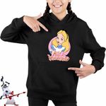 Fashion, accesorii si bijuterii - Copii - Imbracaminte copii - Pulovere si hanorace copii - Hanorac Copii Fete Alice Tara Minunilor , negru, marime XS Copii - Infinity.ro