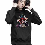 Fashion, accesorii si bijuterii - Copii - Imbracaminte copii - Pulovere si hanorace copii - Hanorac Copii Baieti Alice Tara Minunilor Palarierul Nebun, negru, marime XS Copii - Infinity.ro