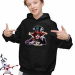 Fashion, accesorii si bijuterii - Copii - Imbracaminte copii - Pulovere si hanorace copii - Hanorac Copii Baieti Alice Tara Minunilor Palarierul Nebun, negru, marime XS Copii - Infinity.ro