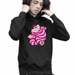 Fashion, accesorii si bijuterii - Copii - Imbracaminte copii - Pulovere si hanorace copii - Hanorac Copii Baieti Alice Tara Minunilor Pisica Cheshire, negru, marime XS Copii - Infinity.ro