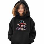 Fashion, accesorii si bijuterii - Copii - Imbracaminte copii - Pulovere si hanorace copii - Hanorac Copii Fete Alice Tara Minunilor Palarierul Nebun, negru, marime XS Copii - Infinity.ro