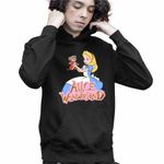Fashion, accesorii si bijuterii - Copii - Imbracaminte copii - Pulovere si hanorace copii - Hanorac Copii Baieti Alice Tara Minunilor Dinah, negru, marime XS Copii - Infinity.ro