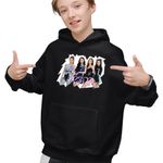 Fashion, accesorii si bijuterii - Copii - Imbracaminte copii - Pulovere si hanorace copii - Hanorac Copii Baieti Aespa Party Kpop Merch, negru, marime XS Copii - Infinity.ro