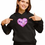 Fashion, accesorii si bijuterii - Copii - Imbracaminte copii - Pulovere si hanorace copii - Hanorac Copii Fete Jeon Somi Love Kpop Merch, negru, marime XS Copii - Infinity.ro