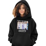 Fashion, accesorii si bijuterii - Copii - Imbracaminte copii - Pulovere si hanorace copii - Hanorac Copii Fete Got7 Kpop Jin-young, negru, marime XS Copii - Infinity.ro