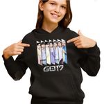 Fashion, accesorii si bijuterii - Copii - Imbracaminte copii - Pulovere si hanorace copii - Hanorac Copii Fete Got7 Kpop Jin-young, negru, marime XS Copii - Infinity.ro